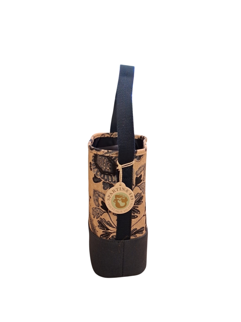 Spartina 449 Daufuskie Island Double Wine  Caddy Blue Tan Floral - Picture 3 of 4